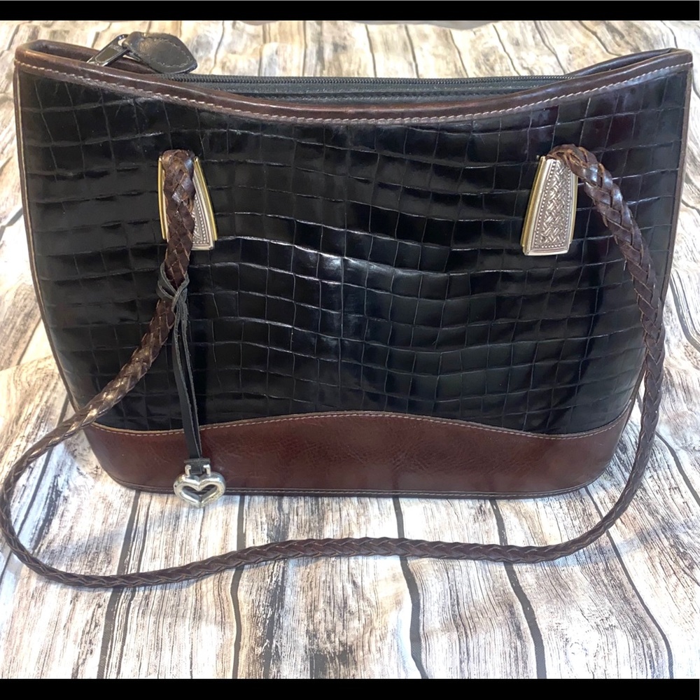Brighton Croc Embossed Handbag Tote